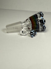 Load image into Gallery viewer, 14mm Rainbow Burst Bowl w/ Black and White Dotstacking
